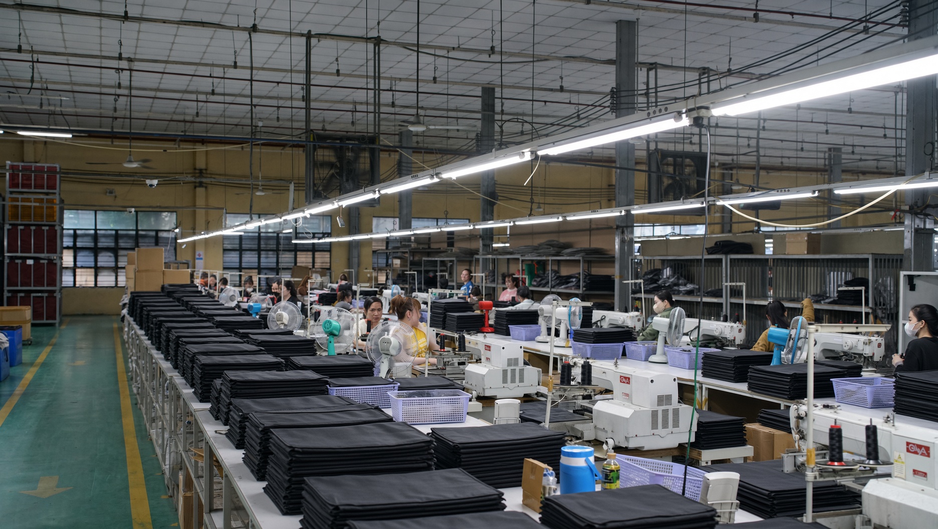Sewing production floor