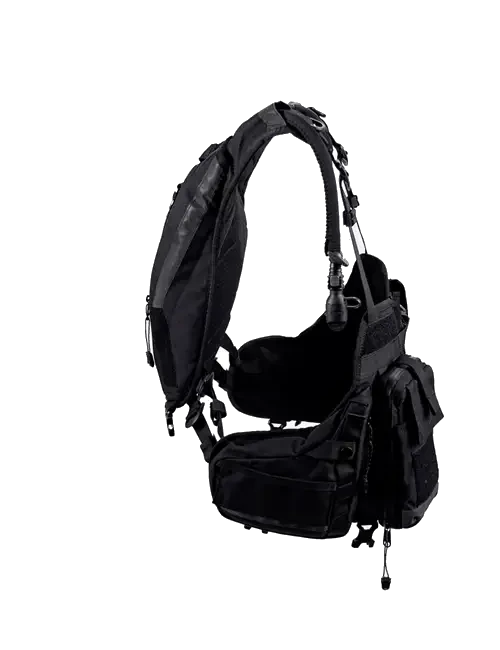 Black utility vest bag